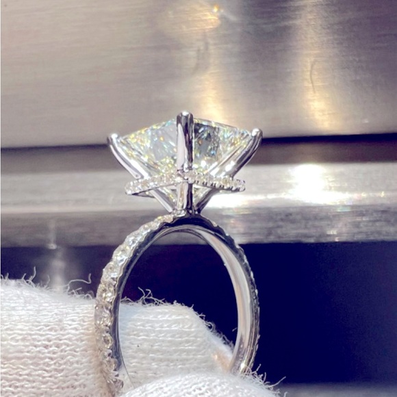 Custom Certified Diamond Engagement Ring 3.64 CTW - Picture 2 of 6